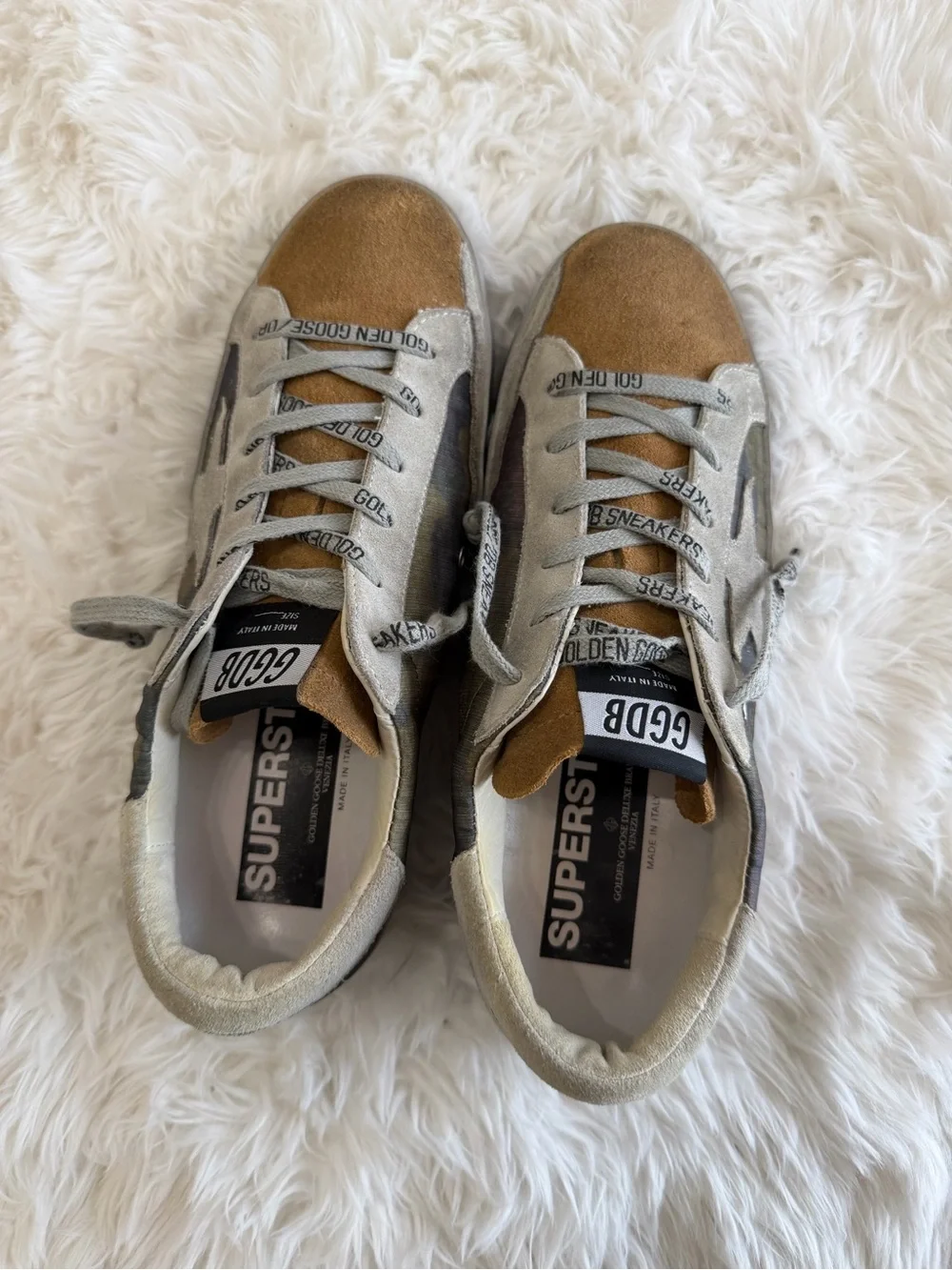 Golden Goose Deluxe Brand GGDB Super-Star Camouflage Size 38 US 8